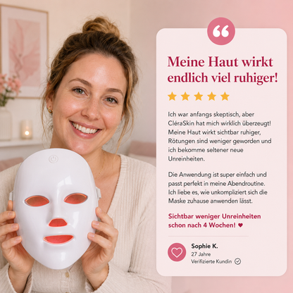 CléraSkin™ - Akne-Maske mit Rotlicht