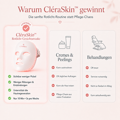 CléraSkin™ - Akne-Maske mit Rotlicht
