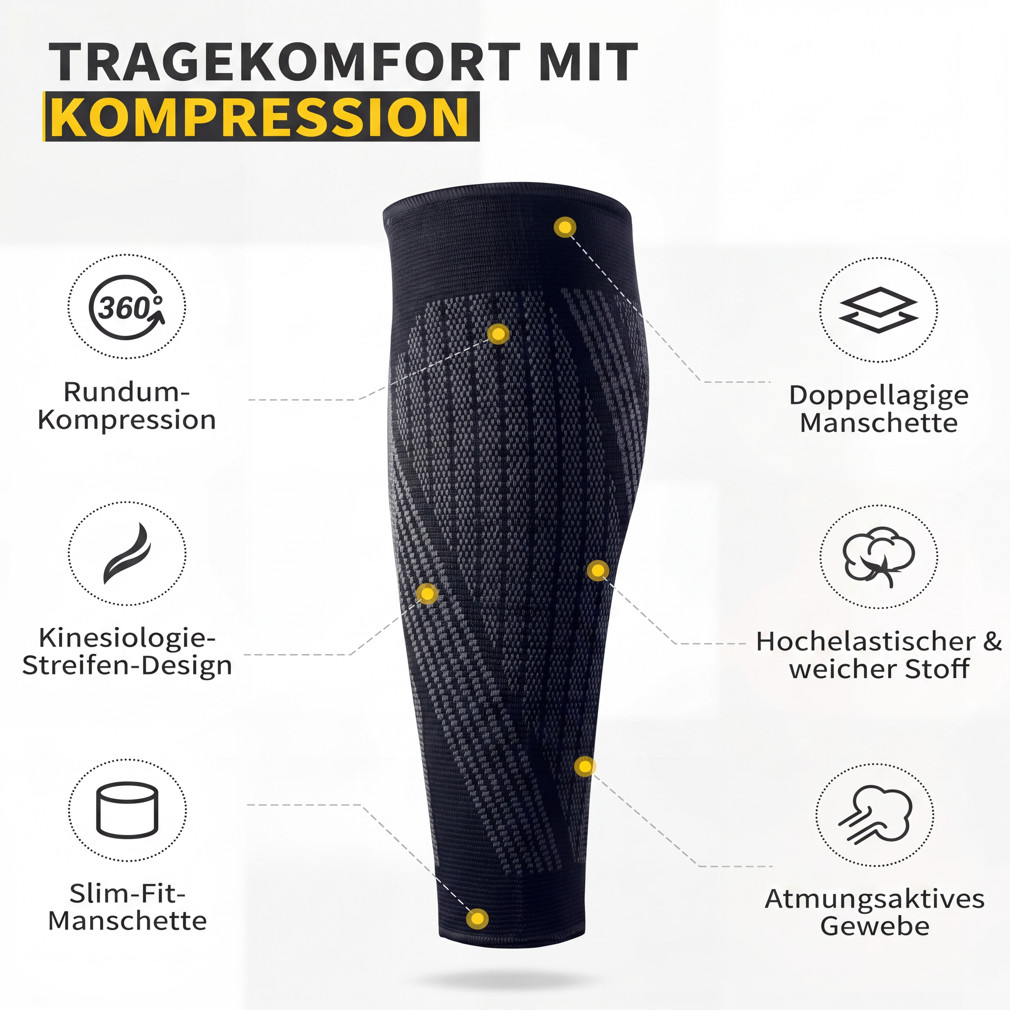 Pace Wadensleeves — Kompressionssleeves für Läufer