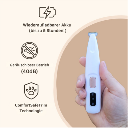 Fellio™ - Elektrischer Felltrimmer mit LED-Licht